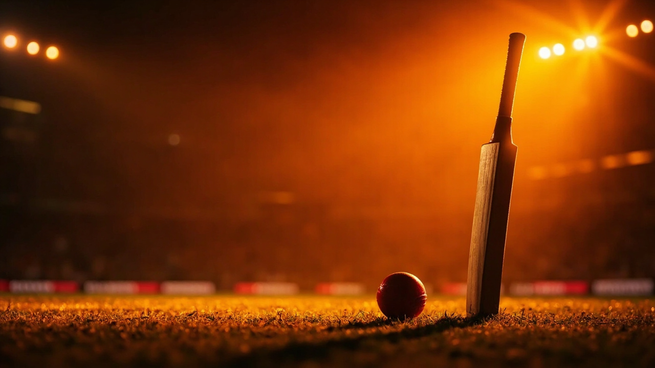 Fantasy cricket floodlit pitch arena