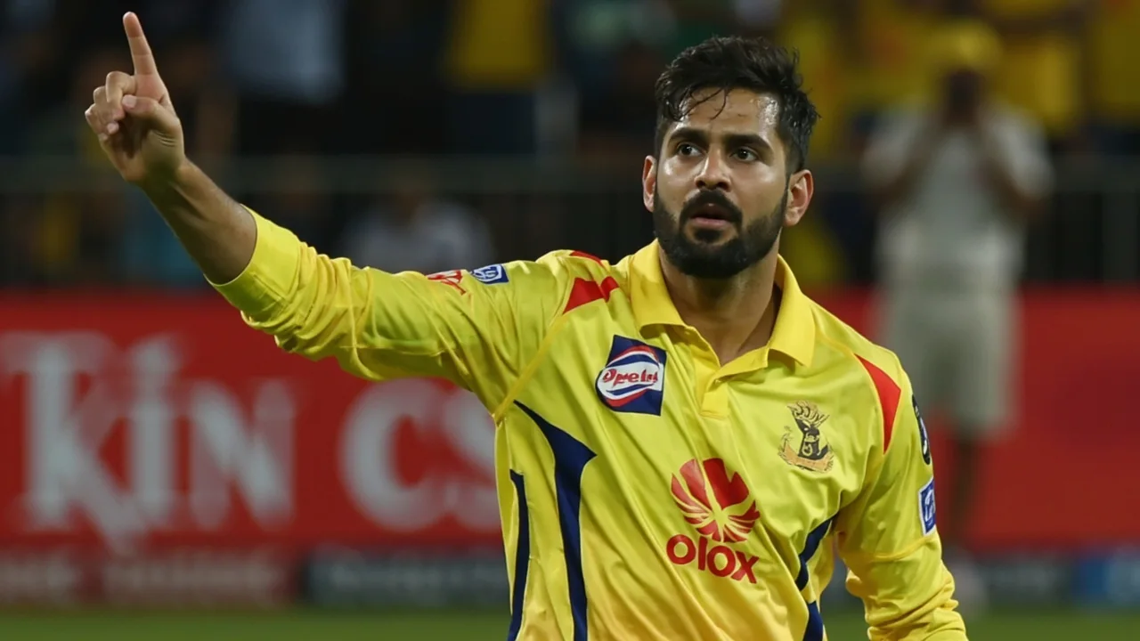 A senior India all-rounder at the centre of a trade rumour, captured in a tight sideline frame at an IPL venue