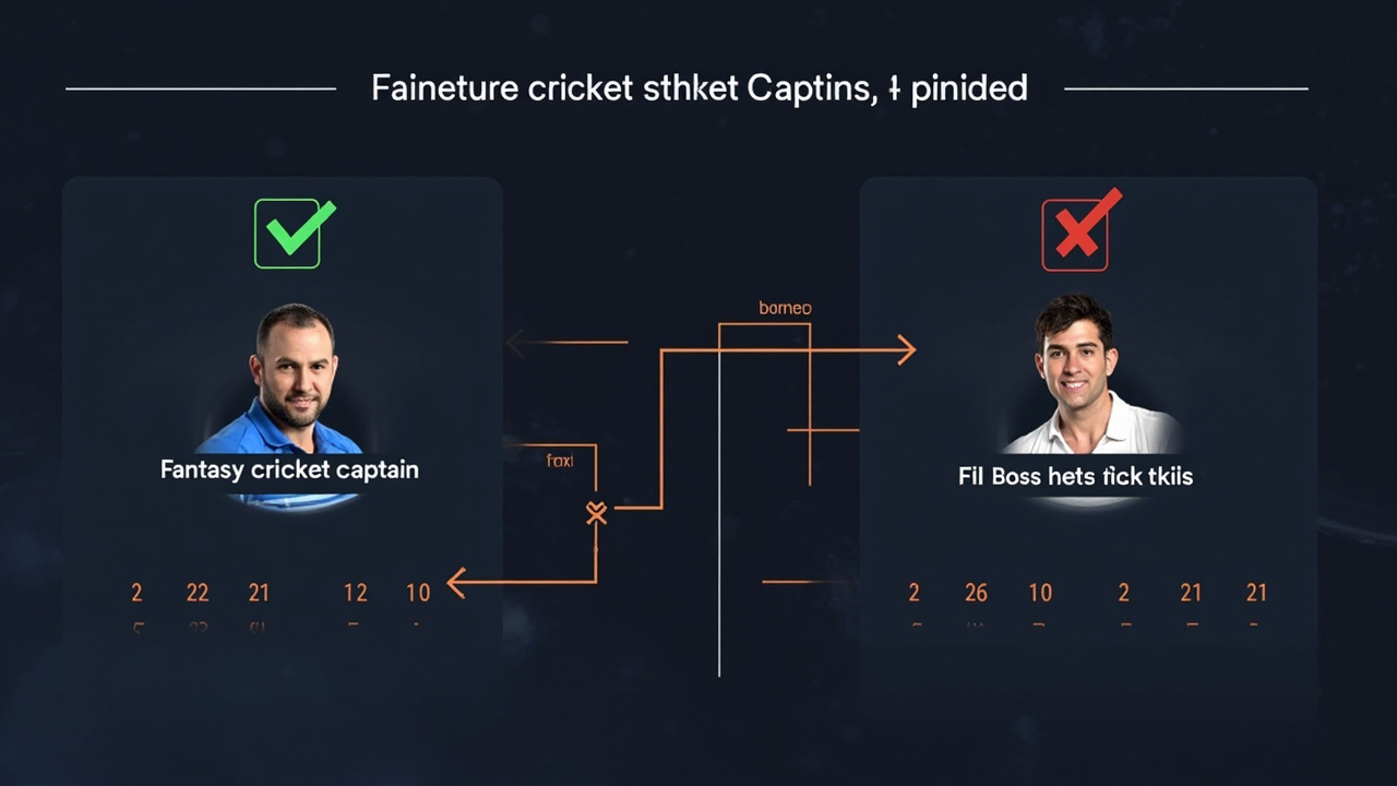Fantasy cricket captain swap decision, two players side by side with checkmarks